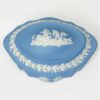 Wedgwood Blue Jasperware Reclining Cherub With Dog Classic Trinket