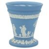 Wedgwood Light Blue Jasperware Vase With Frog