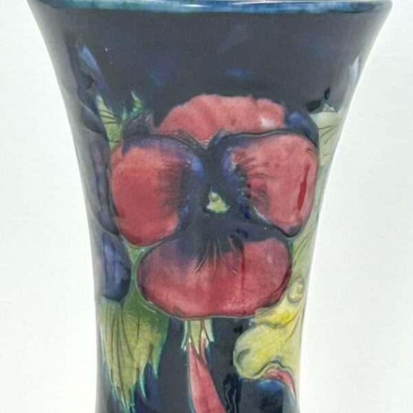 William Moorcroft Pansy Vase C1925