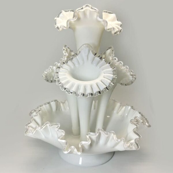 Fenton-milk-glass-epergne-centrepiece-c1950-1 Fenton Milk Glass Epergne Centrepiece C1950