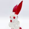 Murano Glass Rabbit Silvered With Red Detail C1960