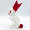 Murano Glass Rabbit Silvered With Red Detail C1960