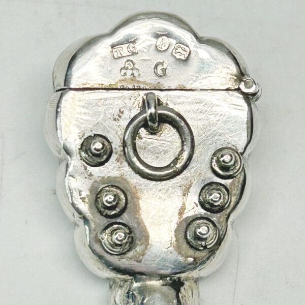 Rare Hallmarked Silver Mandolin Perfume Bottle 1888-95