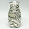 Sterling Silver Overlay Glass Vase 925