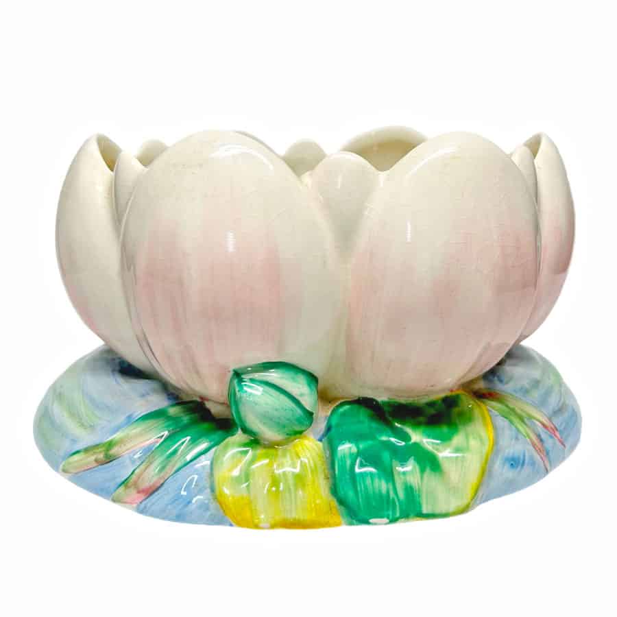 Clarice Cliff Newport Pottery Water Lily Open Vase C1930 - Clyde