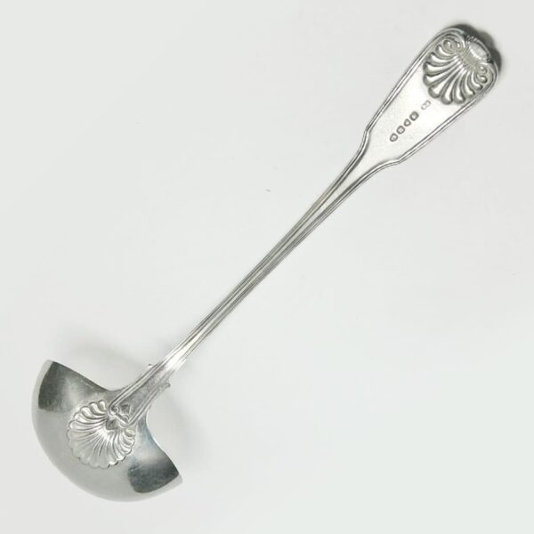 Hallmarked Shell Pattern Silver Soup Ladle London 1848