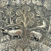 Indian Coin Silver Rose Bowl Animal Detail
