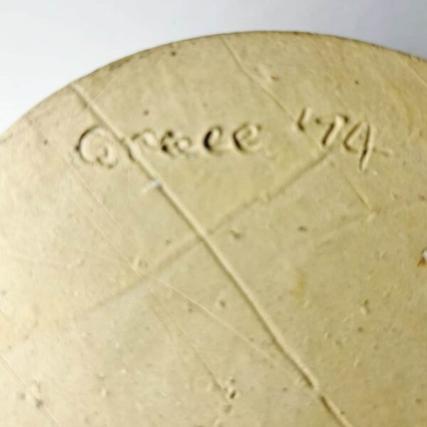 South African Pottery Vessel Signed Grace 1974