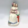 Victorian Staffordshire Flat Back Figure Lady With Child C1850