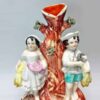 Victorian Staffordshire Flat Back Spill Vase Harvest Children C1850