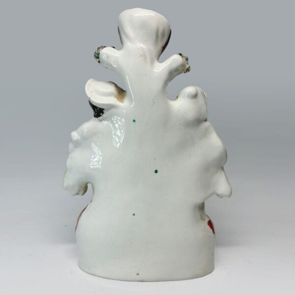 Victorian Staffordshire Flat Back Spill Vase Harvest Children C1850