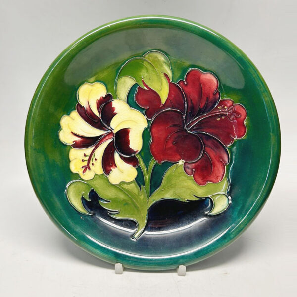 Walter Moorcroft Hibiscus Plate C1960