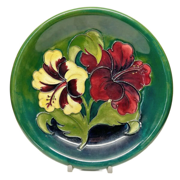 Walter Moorcroft Hibiscus Plate C1960