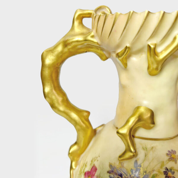 Royal Worcester Floral Blush Ivory Jug 1911