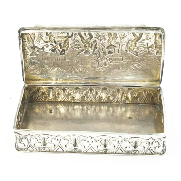 Chester Silver Neo Classical Hinged Box Chester 1902 George Nathan