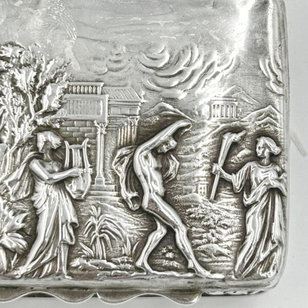 Chester Silver Neo Classical Hinged Box Chester 1902 George Nathan