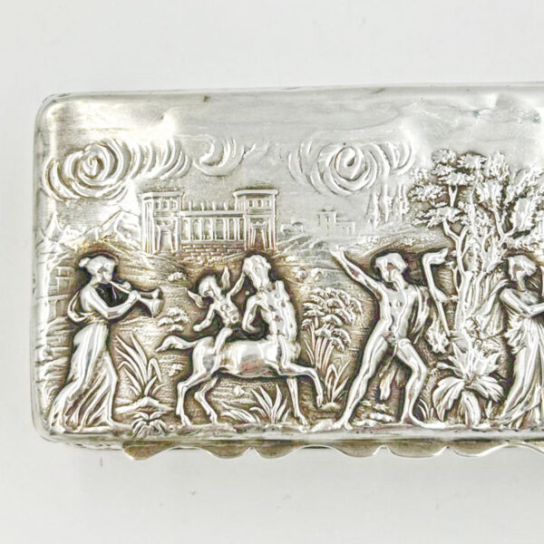 Chester Silver Neo Classical Hinged Box Chester 1902 George Nathan