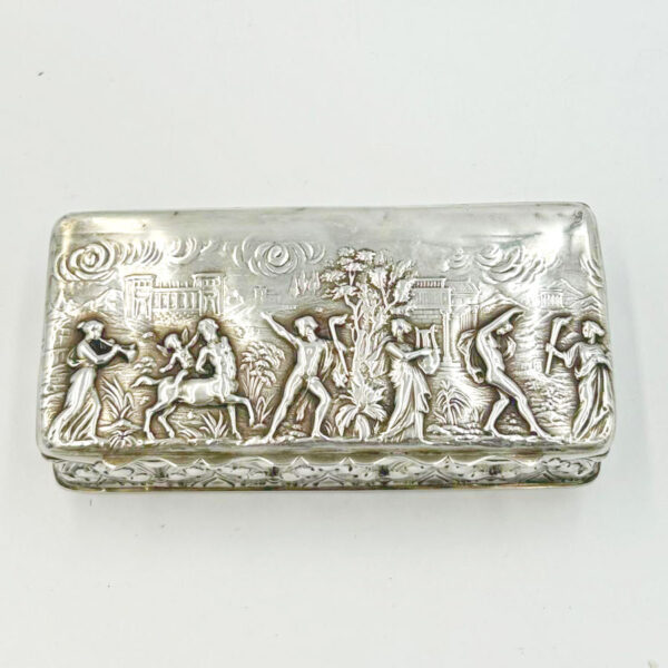 Chester Silver Neo Classical Hinged Box Chester 1902 George Nathan