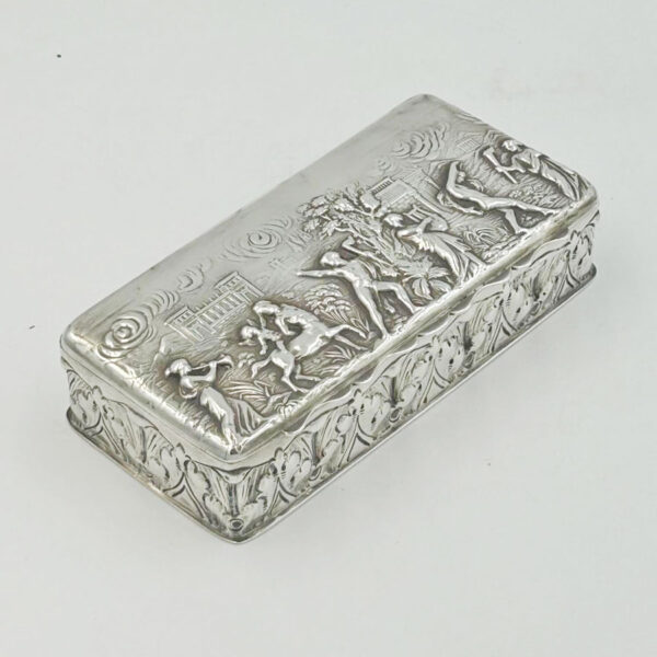 Chester Silver Neo Classical Hinged Box Chester 1902 George Nathan
