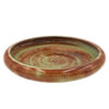 Linnware Brown Green Glaze Pansy Bowl