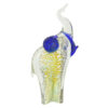 Murano-silver-flecks-glass-elephant-20th Murano Silver Flecks Glass Elephant 20th