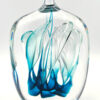Teardrop Shaped Art Glass Sculpture Studio Ahus Dreutler 1989