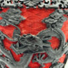 Cinnabar Chinese Hand Carved Dragon Dual Tone Vase 20cm