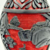 Cinnabar Hand Carved Dual Tone Vase 18cm
