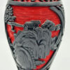 Cinnabar Hand Carved Dual Tone Vase 18cm