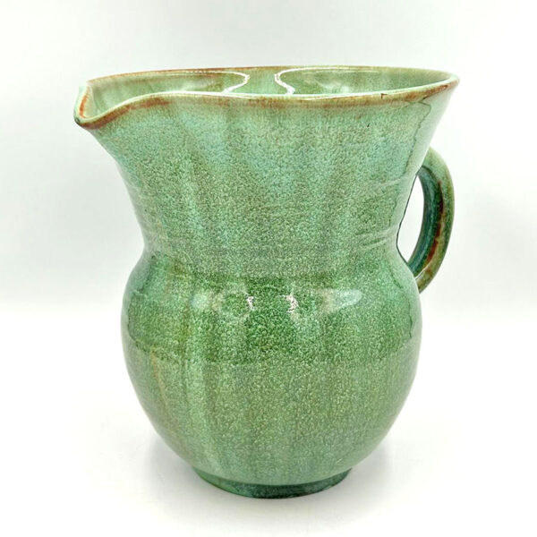 Linnware Pottery Green Glaze Large Ewer