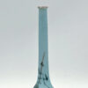 Meiji Period Antique Japanese Sharkskin Glazed Takeuchi Chubei Cricket and Floral Vase