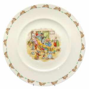 Royal-Doulton-Bunnykins-playing-Dress-up-large-plate Royal Doulton Bunnykins Playing Dress Up Large Plate