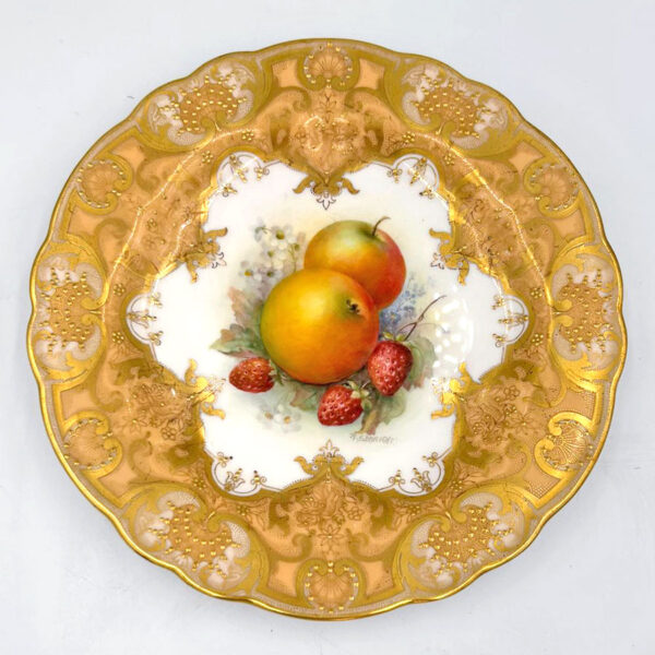 【 WORCESTER】プレート　キャビネット Royal Worcester Richard Seabright Fruit Scene Cabinet Plate 1921
