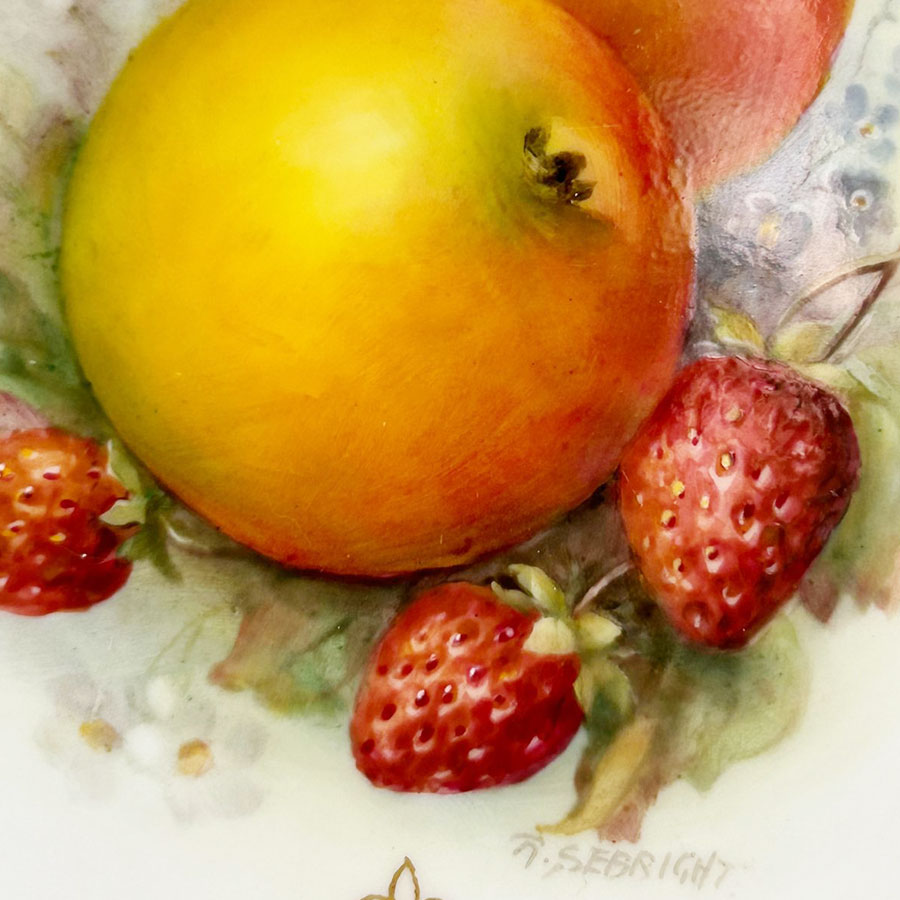 Royal Worcester Richard Seabright Fruit Scene Cabinet Plate 1921