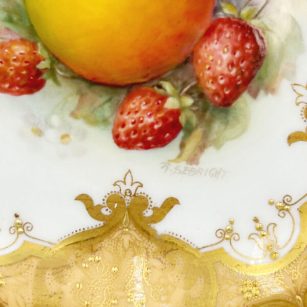 Royal Worcester Richard Seabright Fruit Scene Cabinet Plate 1921