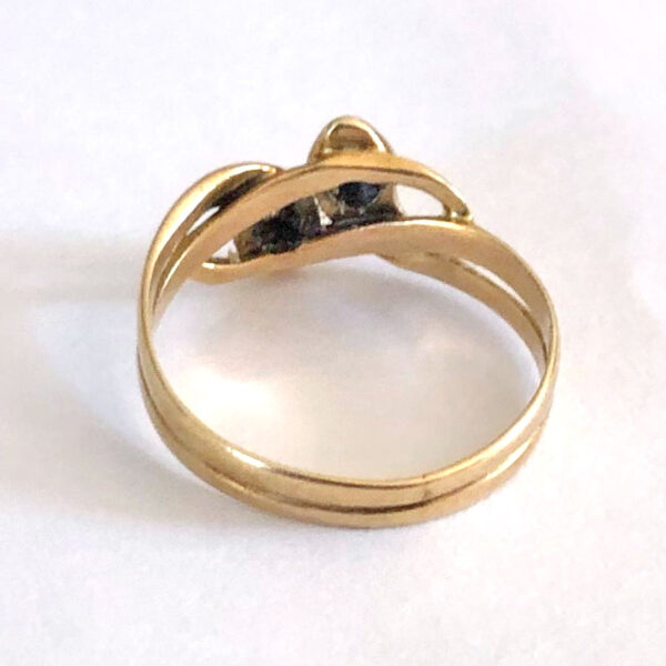 14ct Gold And Ruby Snake Ring
