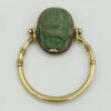18ct Gold Victorian Egyptian Revival Swivel Scarab Ring