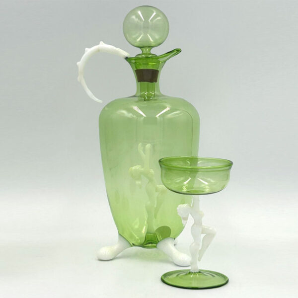 Art-Deco-Bimini-Lauscha-Dancer-Glass-Decanter-Set-Austria-1920-1 Art Deco Bimini Lauscha Dancer Glass Decanter Set Austria 1920