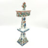 Art Nouveau Royal Delft Polychrome Candle Holder 1898