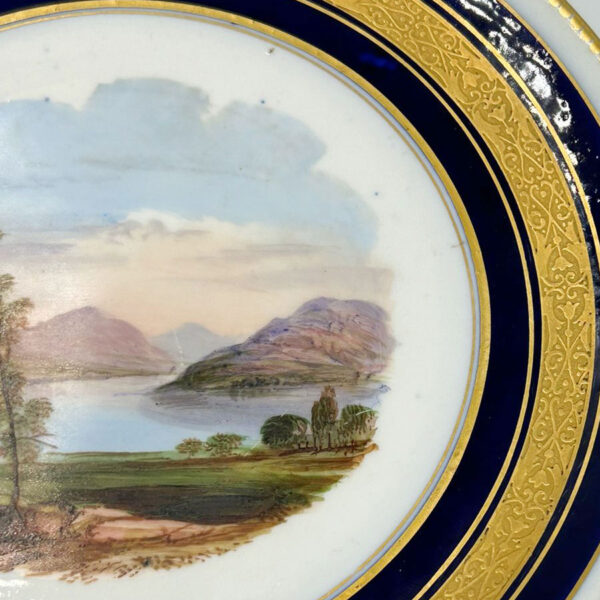 Aynsley River Scene Hand Painted Cabinet Plate C1875