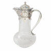 Hallmarked Silver London 1876 Claret Jug Fern Etched Glass