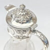 Hallmarked Silver London 1876 Claret Jug Fern Etched Glass
