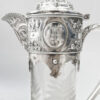 Hallmarked Silver London 1876 Claret Jug Fern Etched Glass