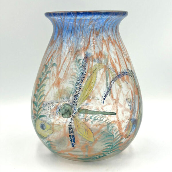 Jonolyth Dragon Fly and Flying Fish Ernst and Hantich and Co Haida Vase 1931