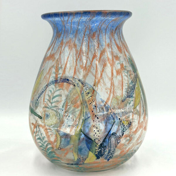 Jonolyth Dragon Fly and Flying Fish Ernst and Hantich and Co Haida Vase 1931