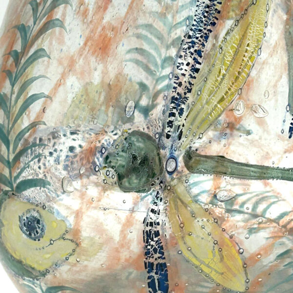Jonolyth Dragon Fly and Flying Fish Ernst and Hantich and Co Haida Vase 1931