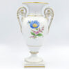 Meissen Double Handled Vase Hand Painted Flowers 20th