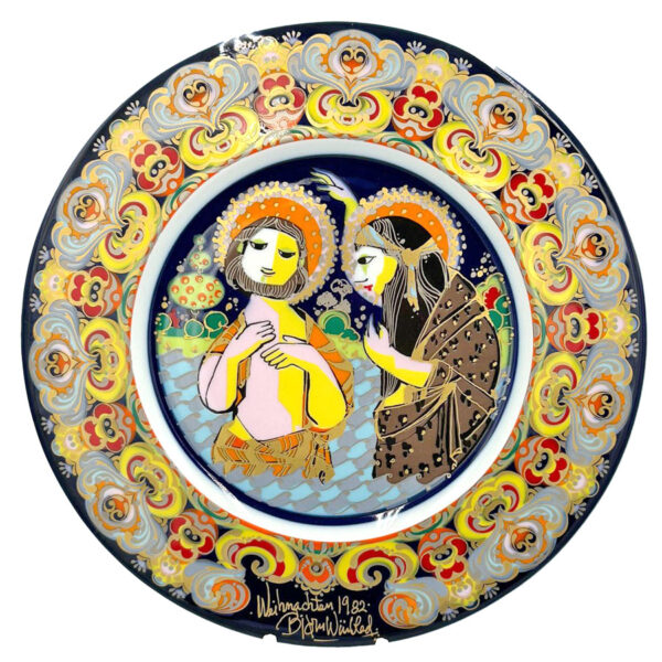 Rosenthal Studio Line Christmas Plate Christus Dem Taufer Bjorn Winblad