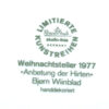 Rosenthal Studio Line Christmas Plate Anbetung Der Hirten Bjorn Winblad