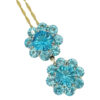 Stunning Topaz 18ct Daisy Pendant On 9ct Chain